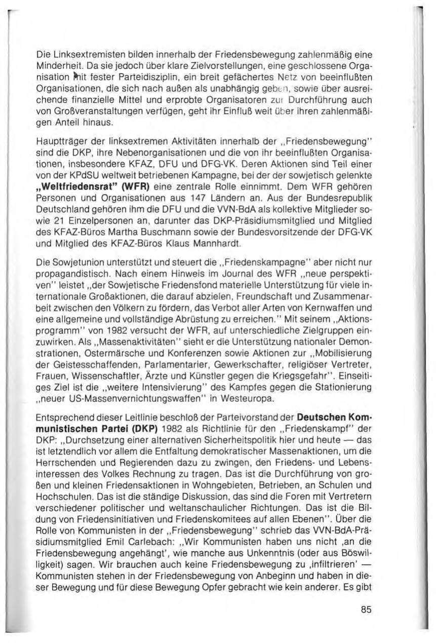 Seite 87 des Verfassungsschutzbericht 1982 Bayern