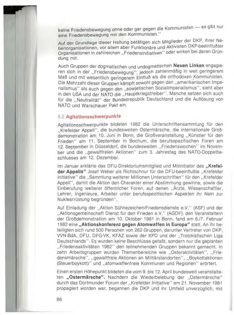 Seite 88 des Verfassungsschutzbericht 1982 Bayern