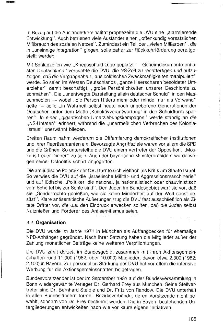 Seite 105 des Verfassungsschutzbericht 1983 Bayern