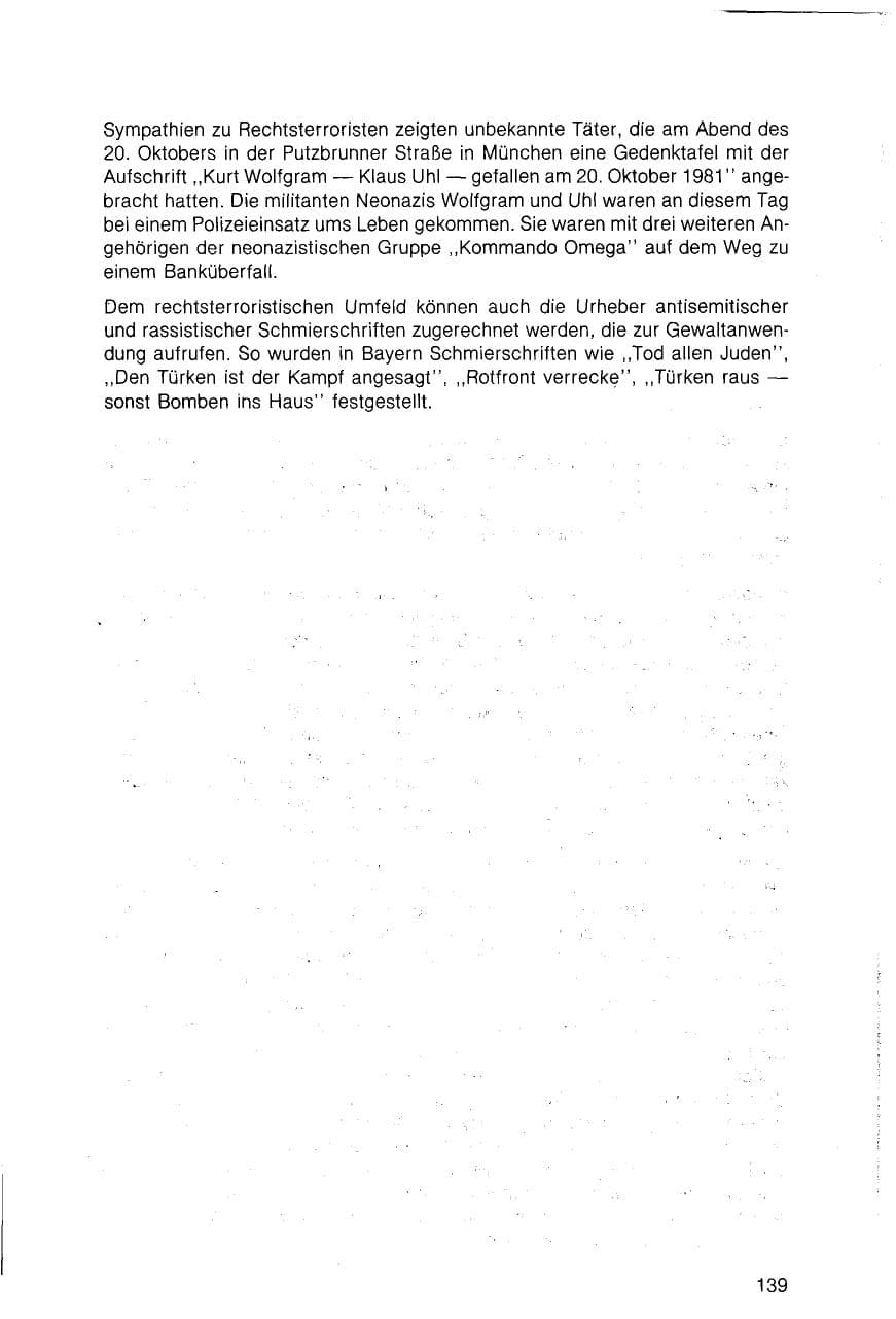 Seite 139 des Verfassungsschutzbericht 1983 Bayern