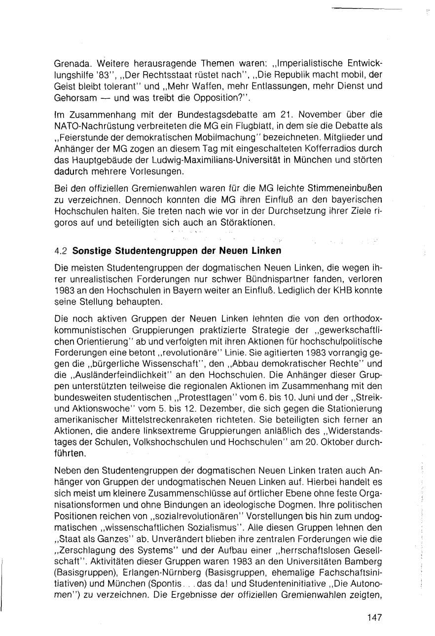 Seite 147 des Verfassungsschutzbericht 1983 Bayern
