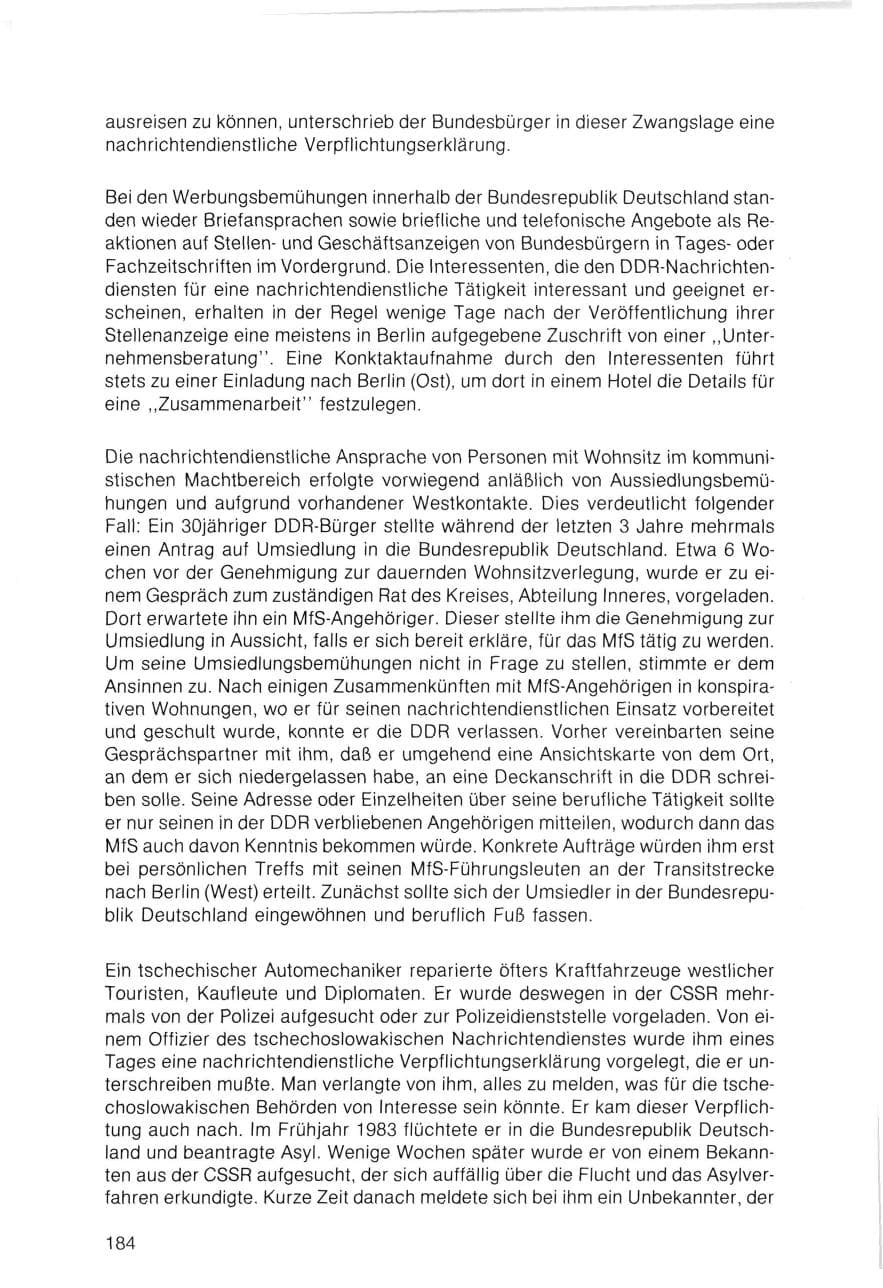 Seite 184 des Verfassungsschutzbericht 1983 Bayern