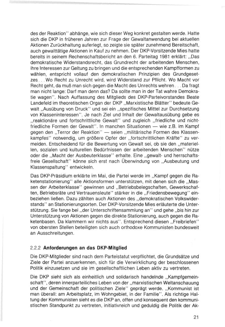 Seite 21 des Verfassungsschutzbericht 1983 Bayern