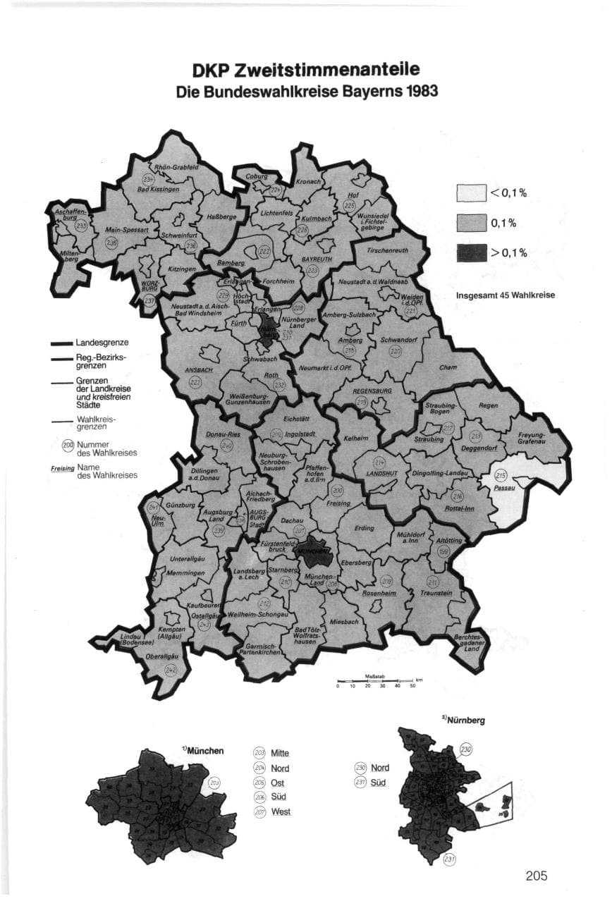 Seite 205 des Verfassungsschutzbericht 1983 Bayern