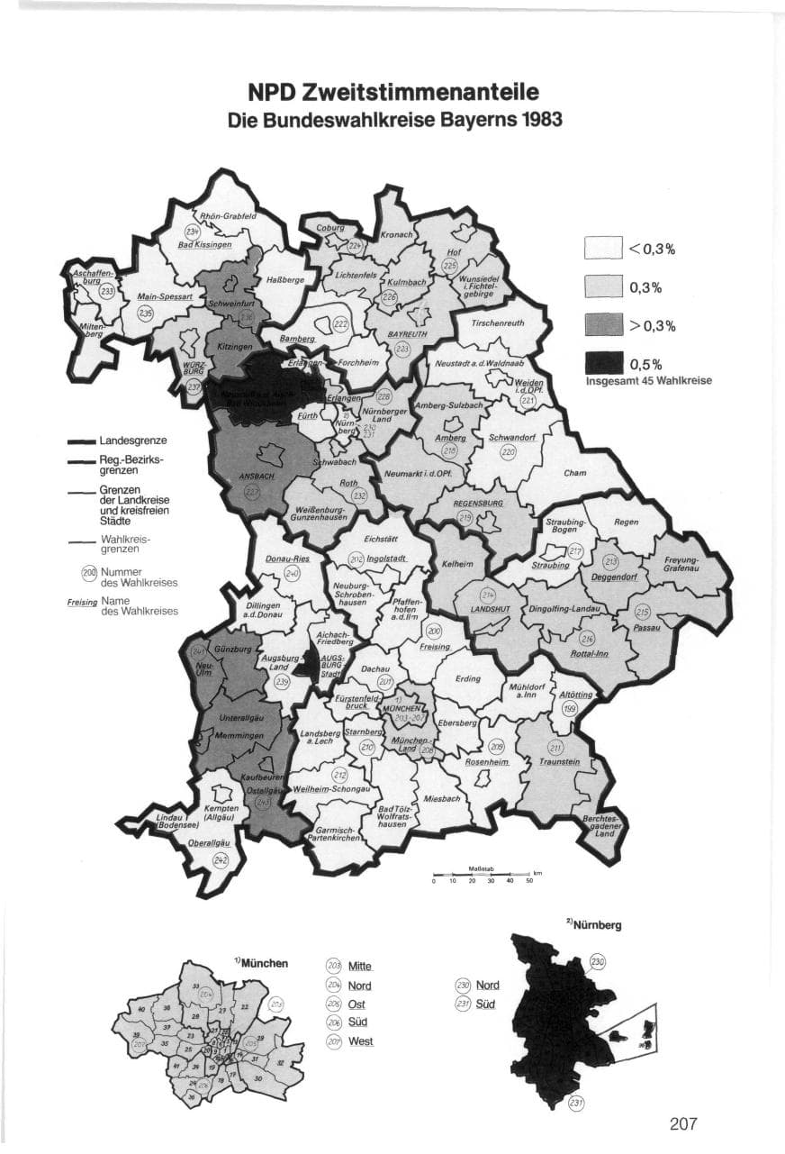 Seite 207 des Verfassungsschutzbericht 1983 Bayern