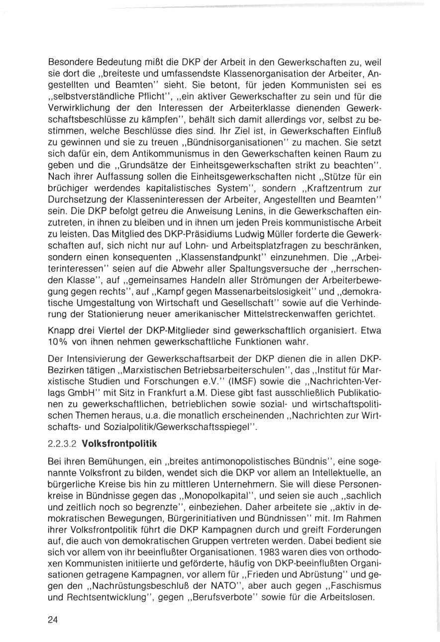 Seite 24 des Verfassungsschutzbericht 1983 Bayern