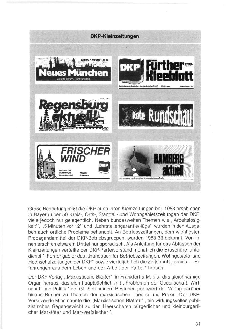 Seite 31 des Verfassungsschutzbericht 1983 Bayern
