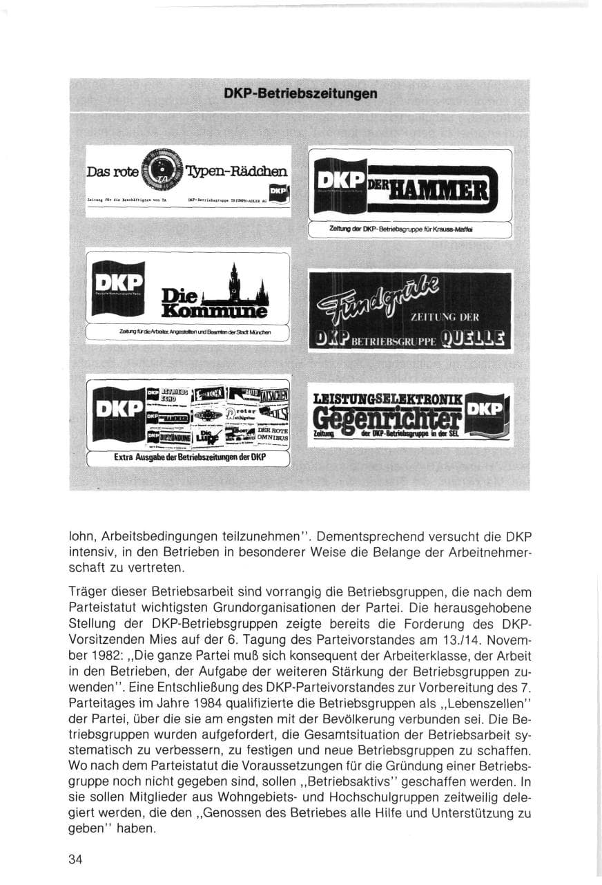 Seite 34 des Verfassungsschutzbericht 1983 Bayern