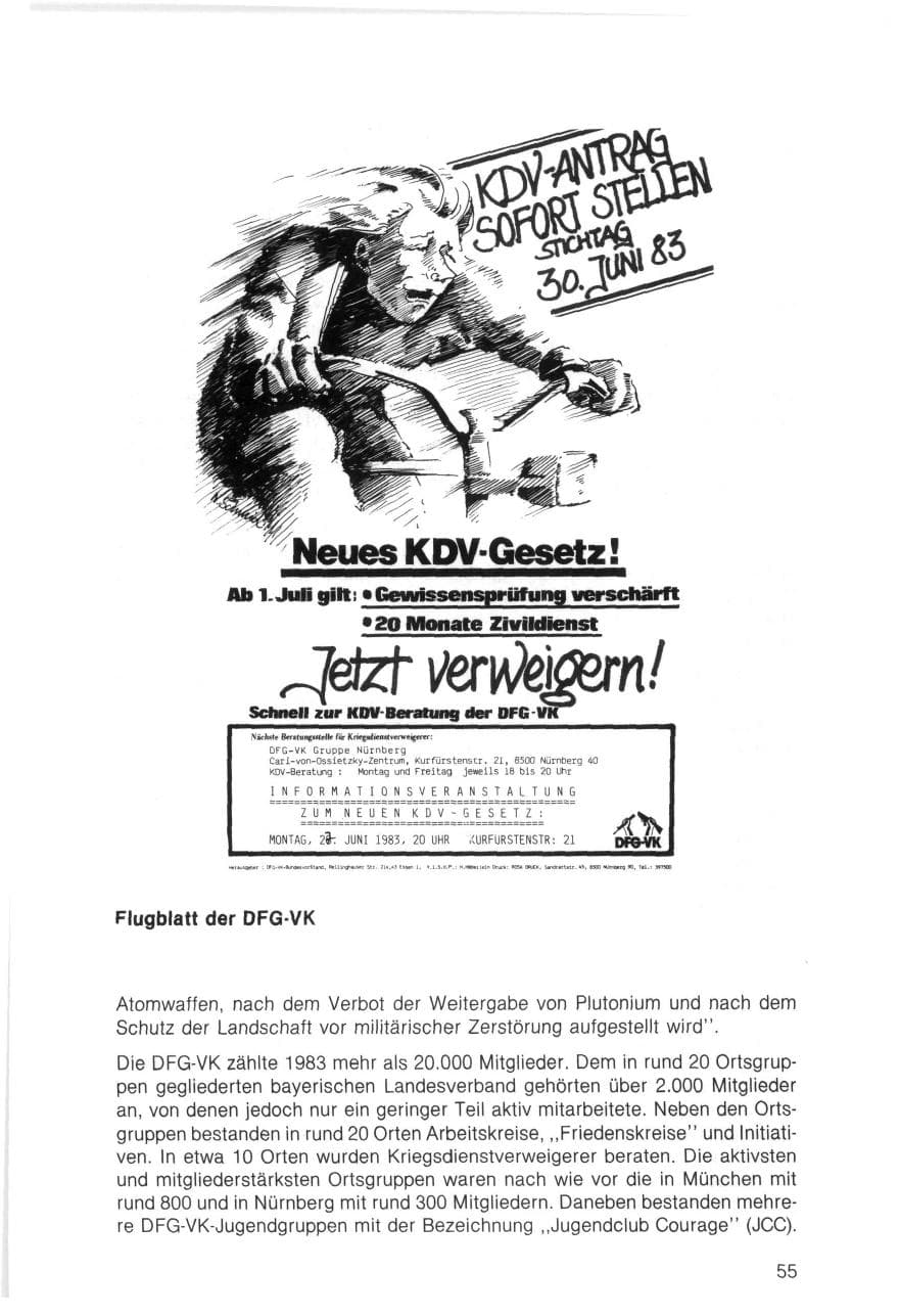 Seite 55 des Verfassungsschutzbericht 1983 Bayern