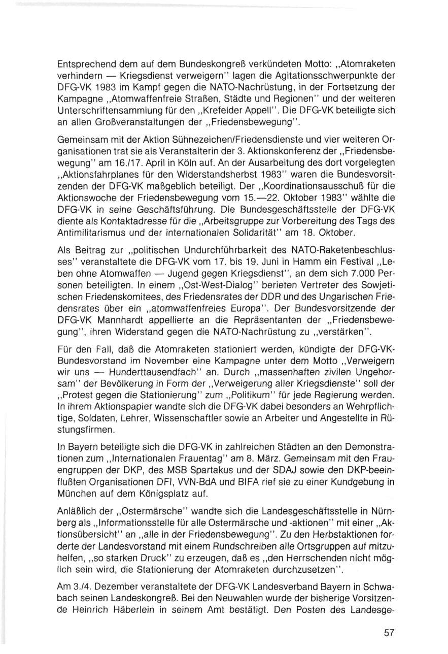 Seite 57 des Verfassungsschutzbericht 1983 Bayern