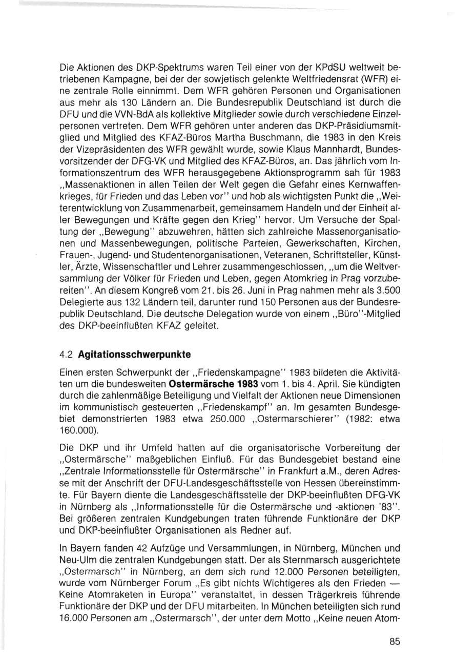 Seite 85 des Verfassungsschutzbericht 1983 Bayern