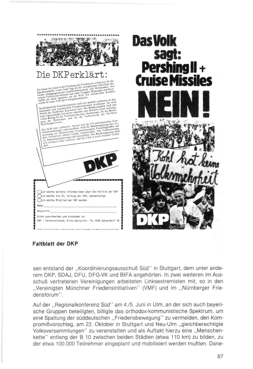 Seite 87 des Verfassungsschutzbericht 1983 Bayern