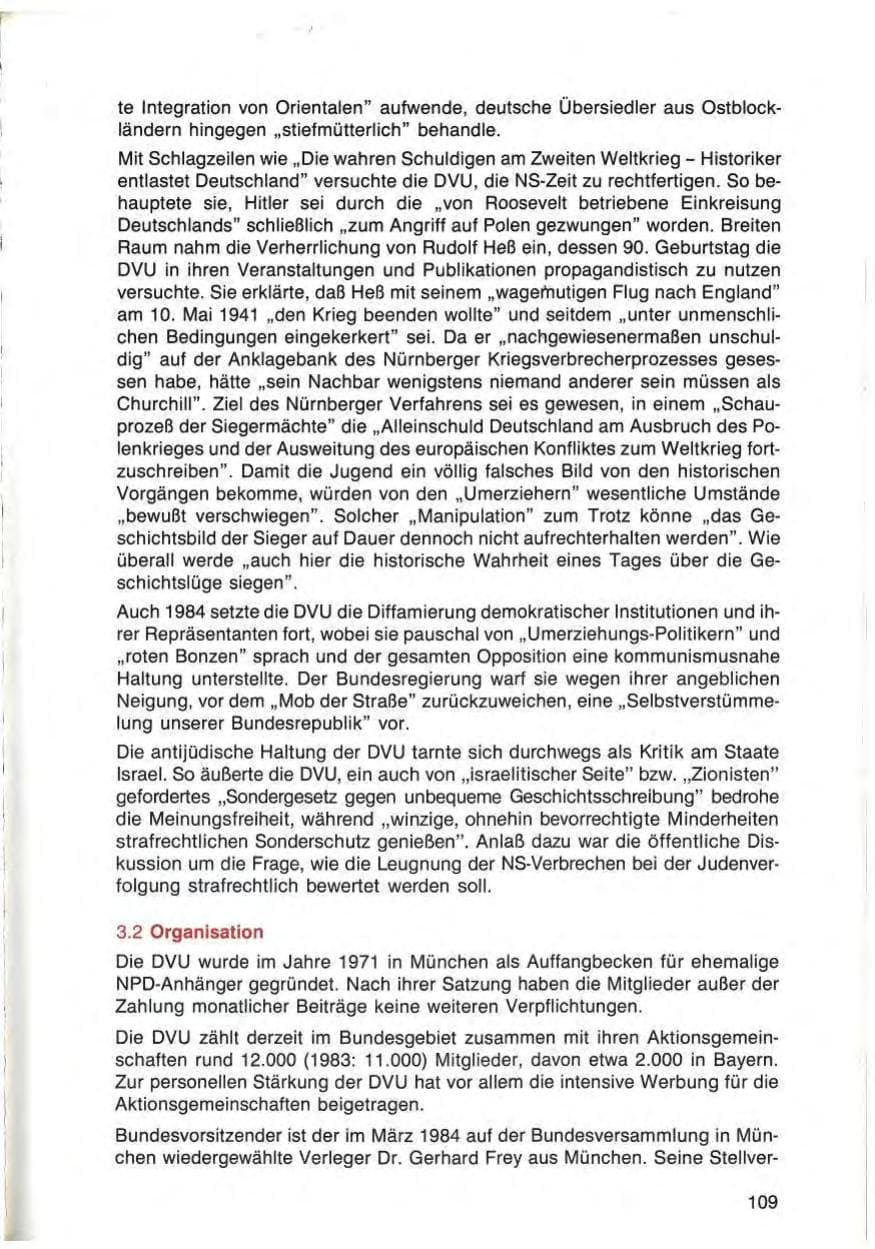 Seite 109 des Verfassungsschutzbericht 1984 Bayern