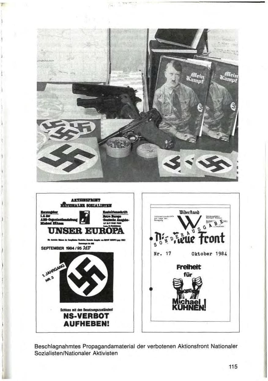 Seite 115 des Verfassungsschutzbericht 1984 Bayern