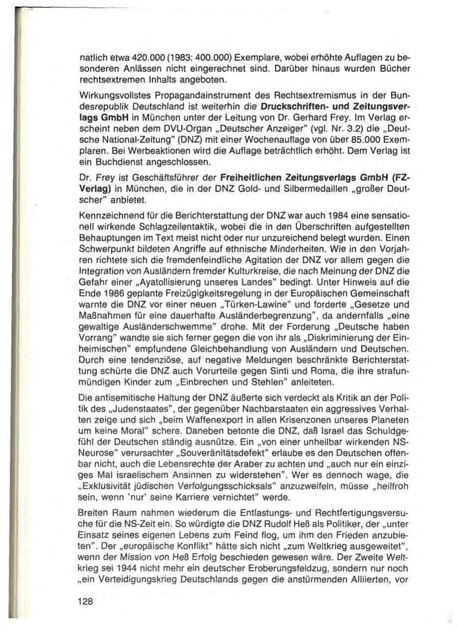 Seite 128 des Verfassungsschutzbericht 1984 Bayern