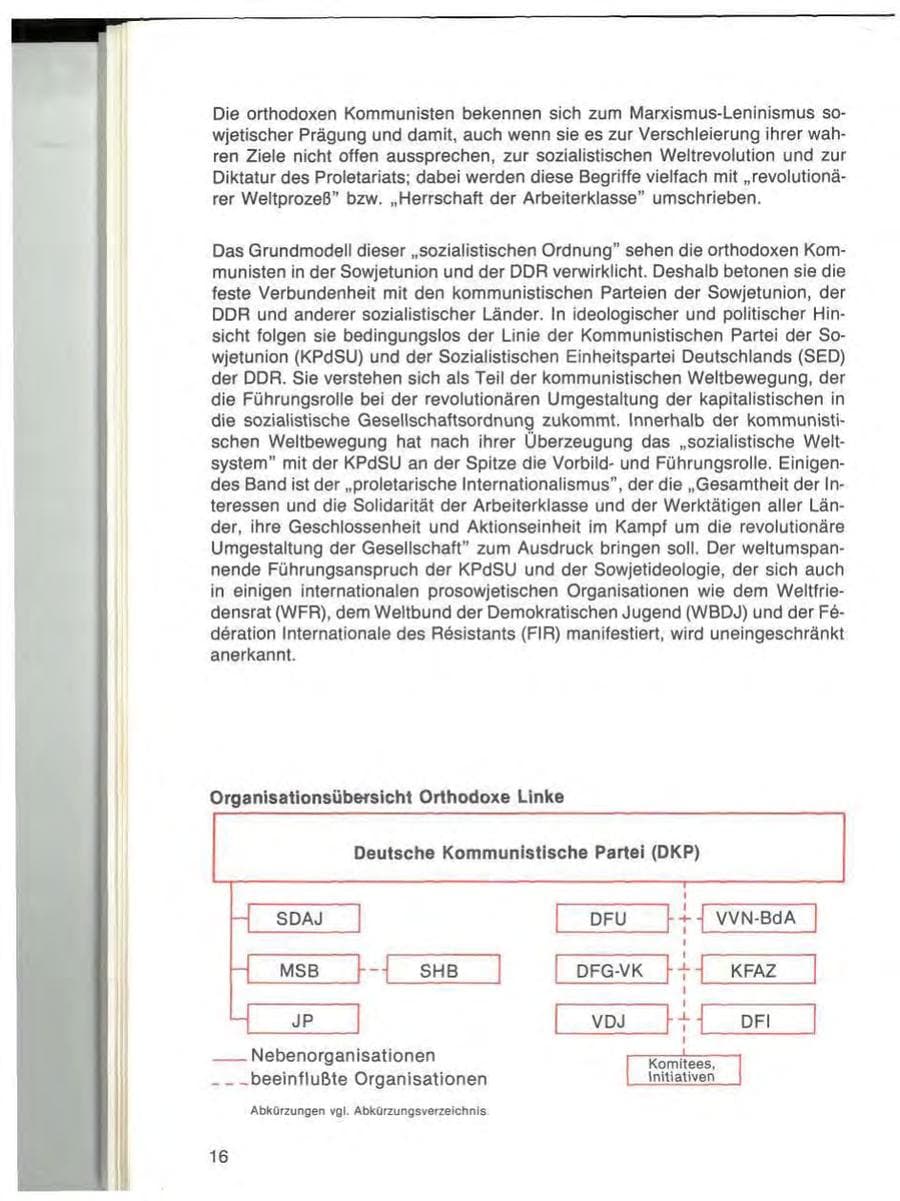 Seite 16 des Verfassungsschutzbericht 1984 Bayern