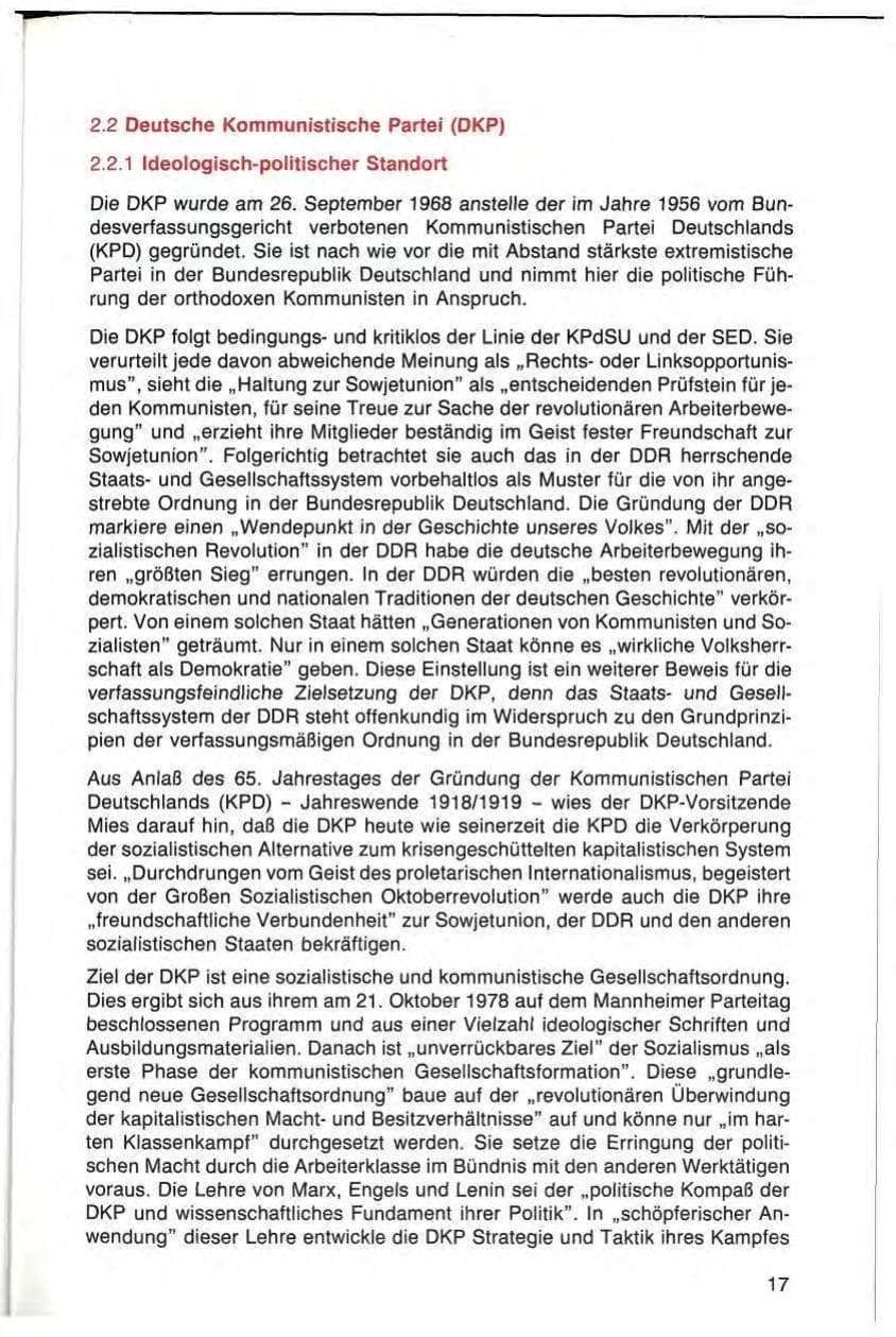 Seite 17 des Verfassungsschutzbericht 1984 Bayern