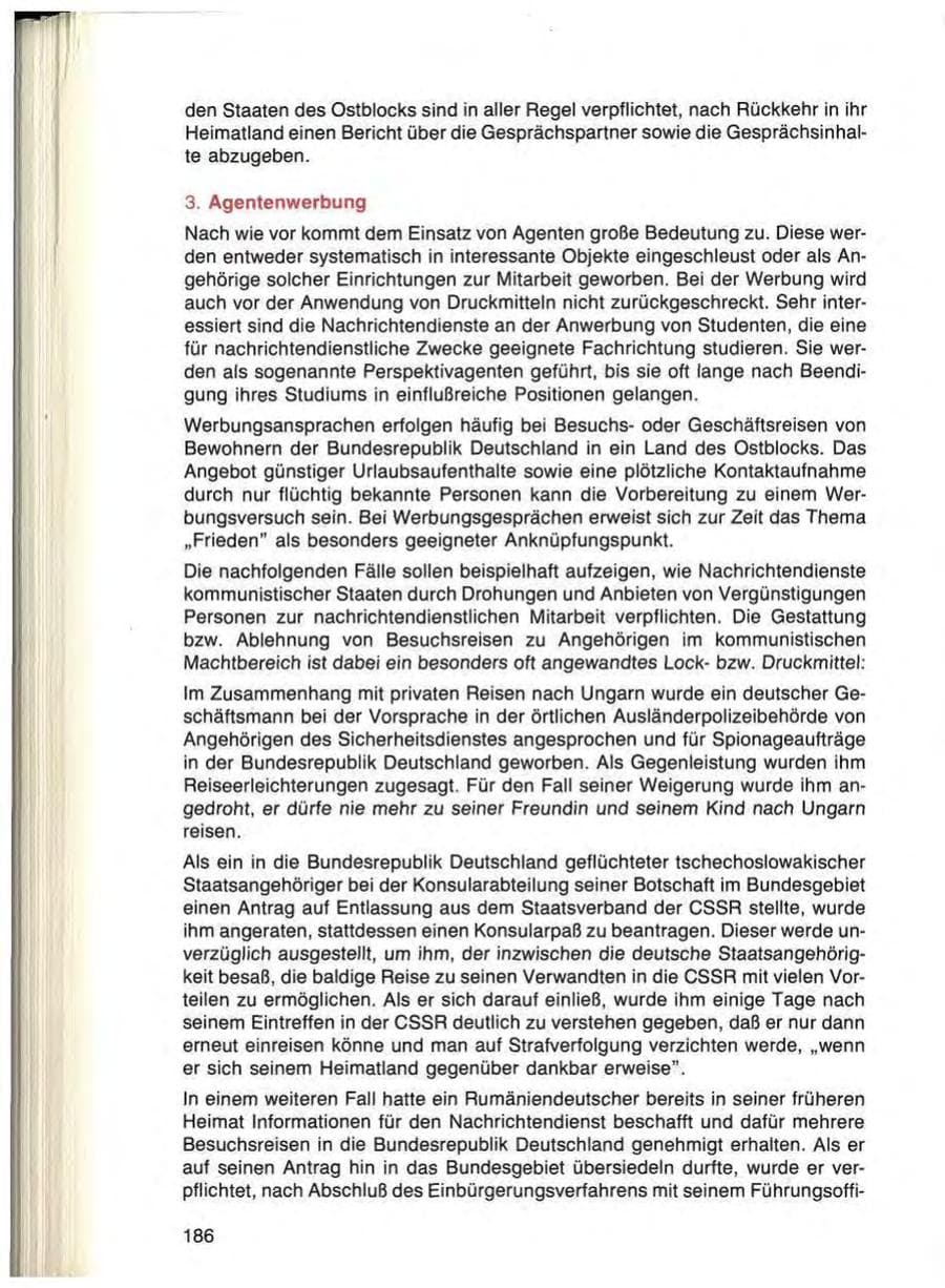 Seite 186 des Verfassungsschutzbericht 1984 Bayern