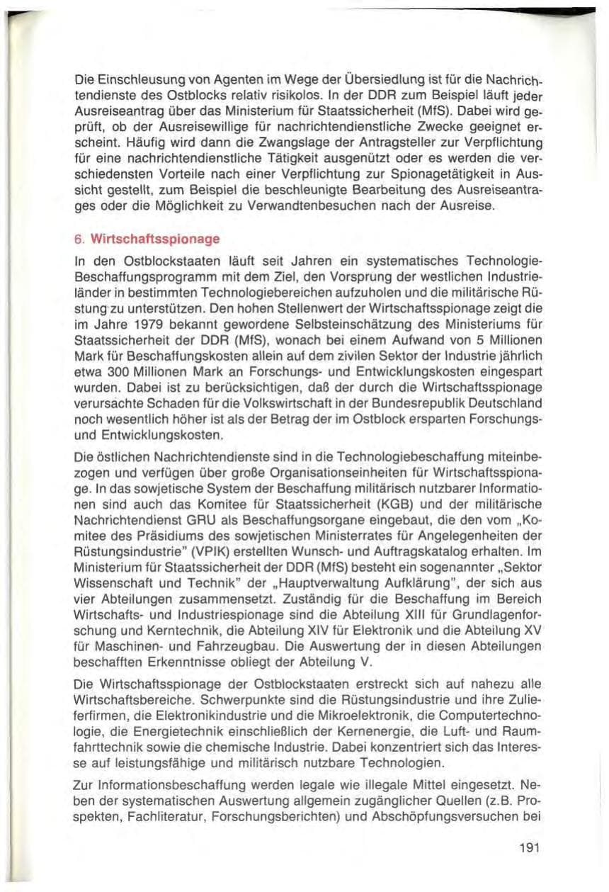 Seite 191 des Verfassungsschutzbericht 1984 Bayern