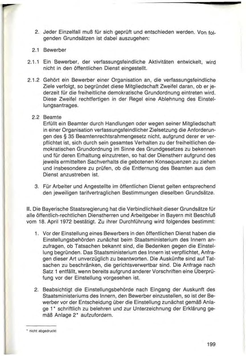 Seite 199 des Verfassungsschutzbericht 1984 Bayern