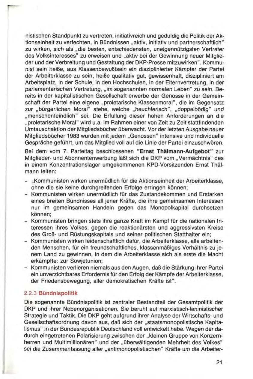 Seite 21 des Verfassungsschutzbericht 1984 Bayern