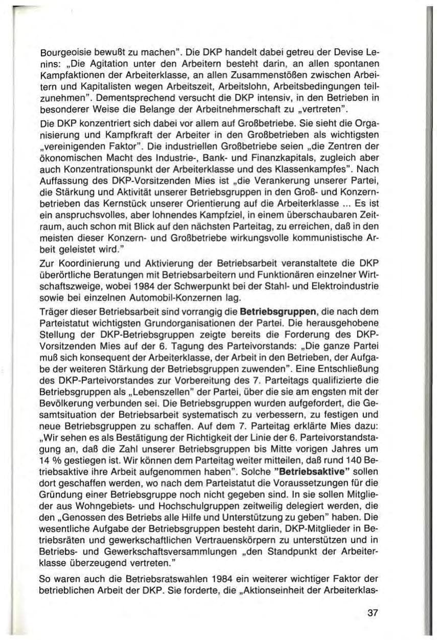 Seite 37 des Verfassungsschutzbericht 1984 Bayern