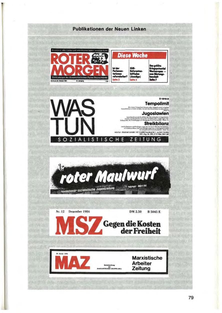 Seite 79 des Verfassungsschutzbericht 1984 Bayern