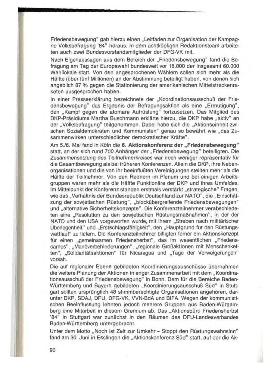 Seite 90 des Verfassungsschutzbericht 1984 Bayern