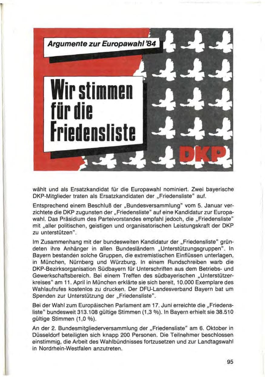 Seite 95 des Verfassungsschutzbericht 1984 Bayern