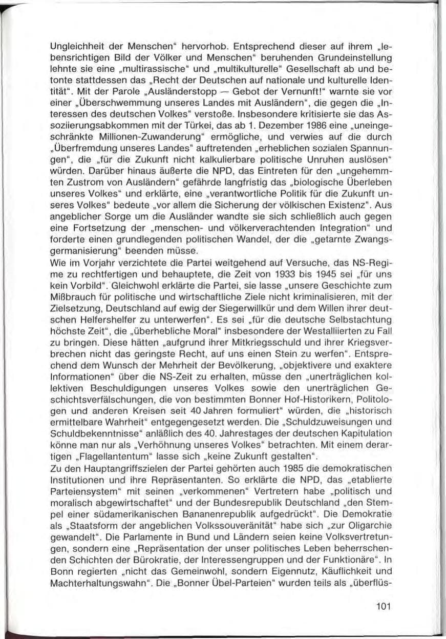 Seite 101 des Verfassungsschutzbericht 1985 Bayern