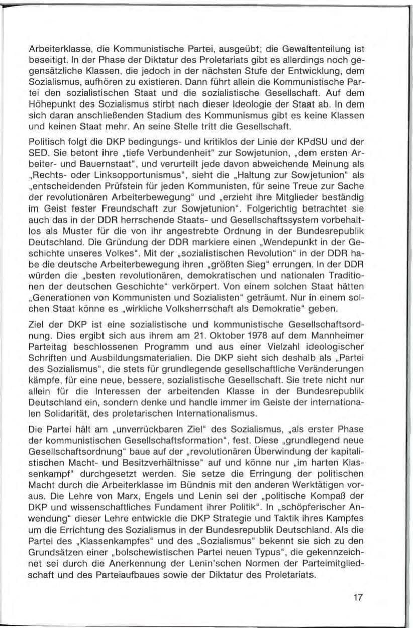 Seite 17 des Verfassungsschutzbericht 1985 Bayern