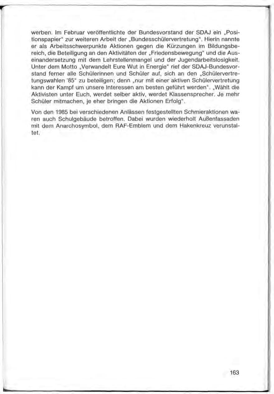 Seite 163 des Verfassungsschutzbericht 1985 Bayern