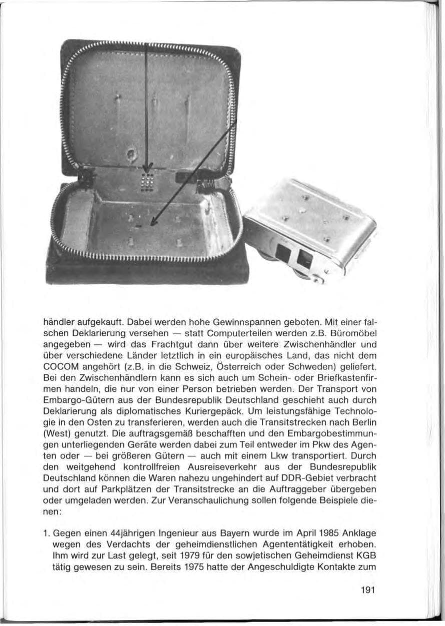 Seite 191 des Verfassungsschutzbericht 1985 Bayern