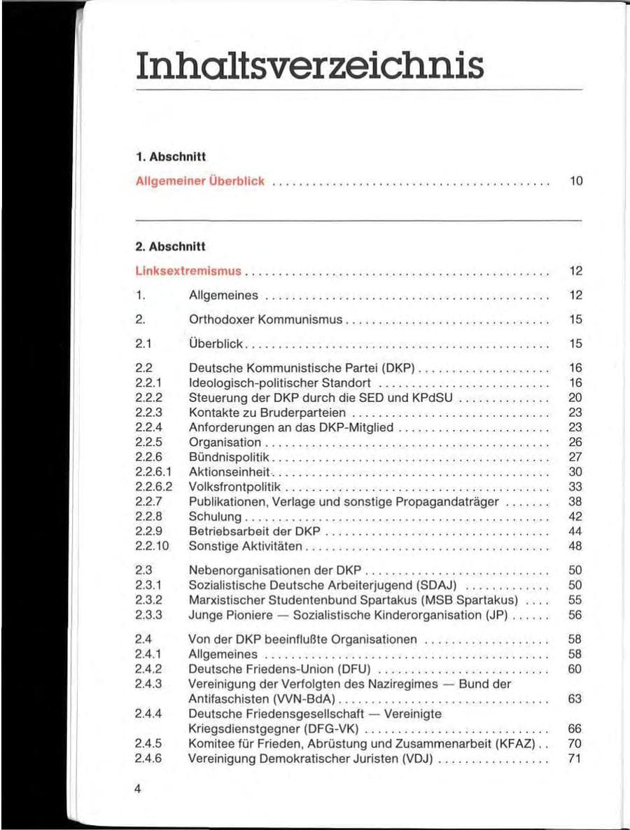 Seite 4 des Verfassungsschutzbericht 1985 Bayern