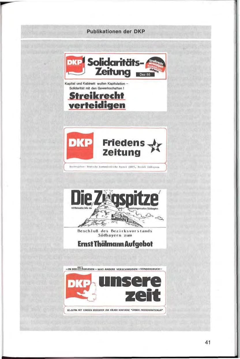 Seite 41 des Verfassungsschutzbericht 1985 Bayern
