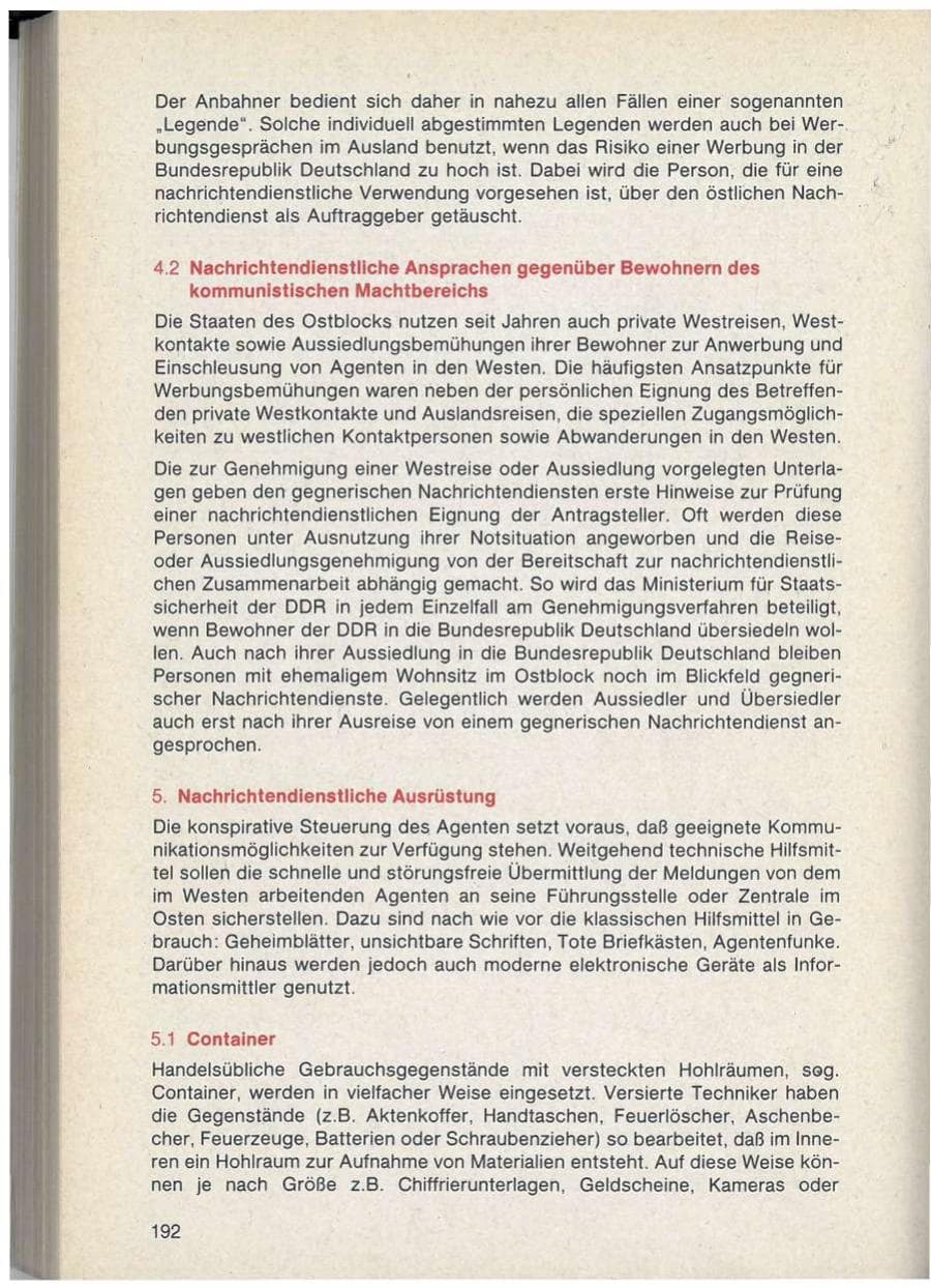 Seite 192 des Verfassungsschutzbericht 1986 Bayern