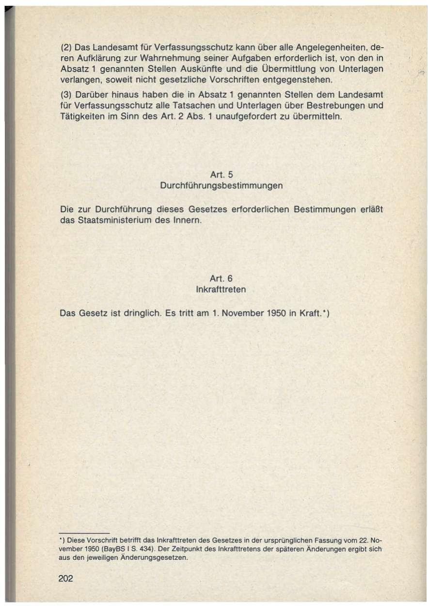 Seite 202 des Verfassungsschutzbericht 1986 Bayern