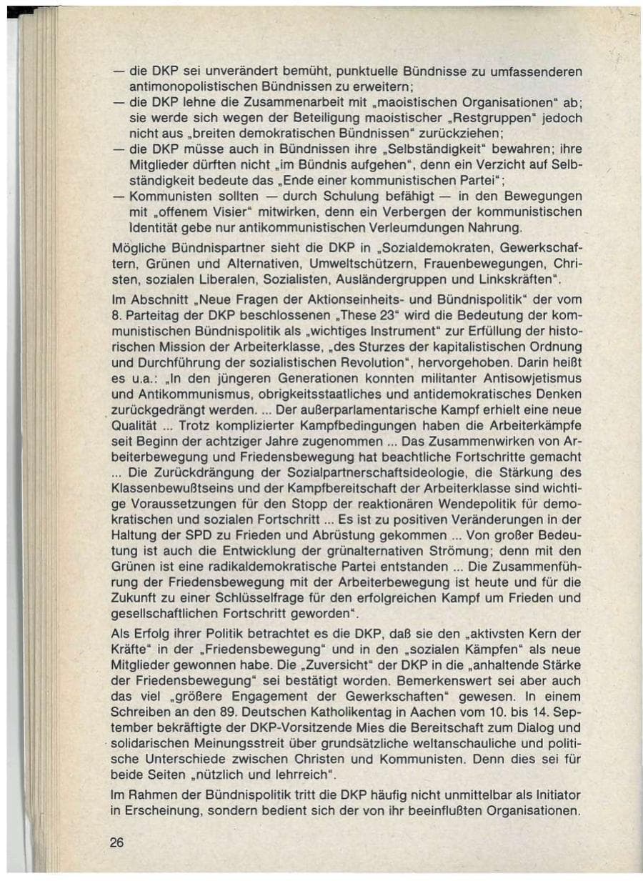 Seite 26 des Verfassungsschutzbericht 1986 Bayern
