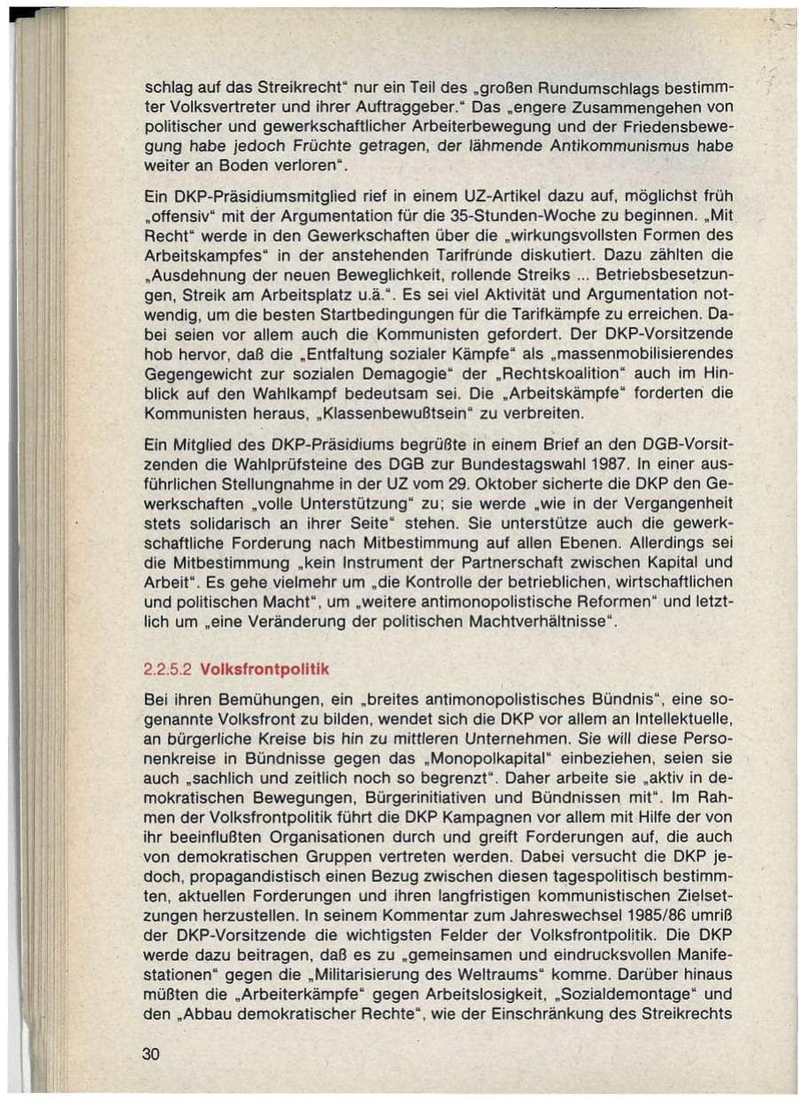 Seite 30 des Verfassungsschutzbericht 1986 Bayern