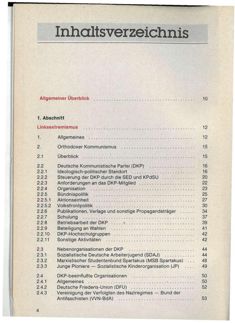 Seite 4 des Verfassungsschutzbericht 1986 Bayern