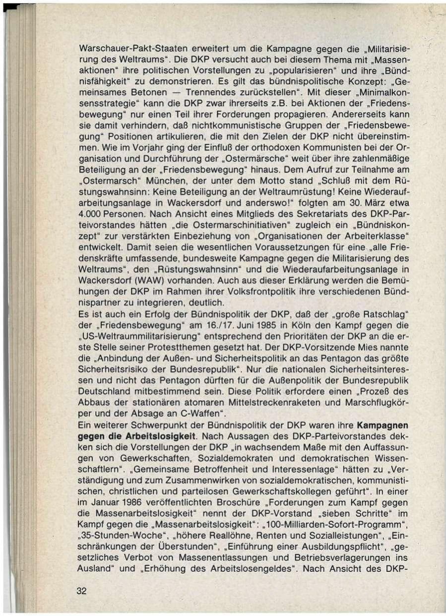 Seite 32 des Verfassungsschutzbericht 1986 Bayern