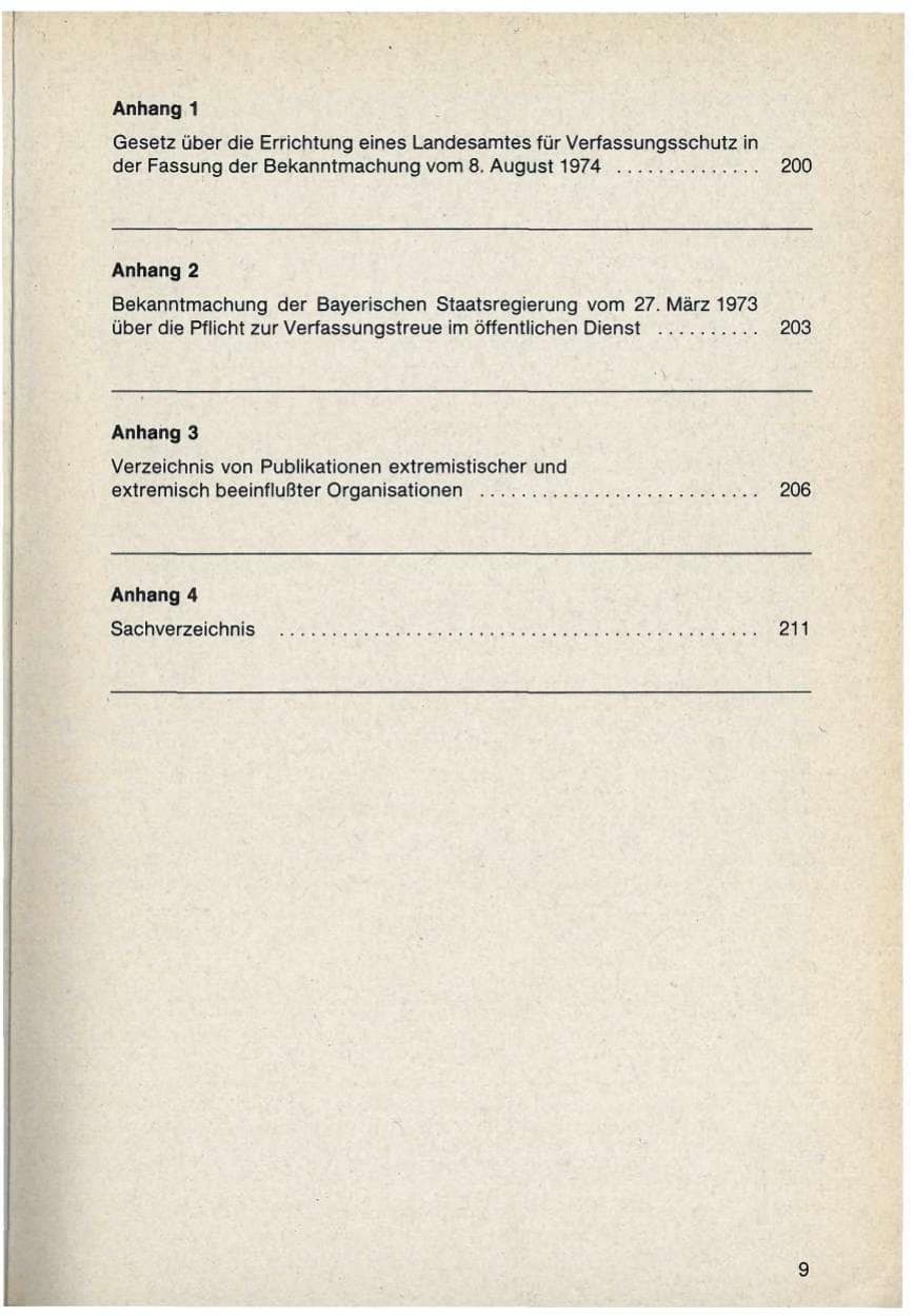 Seite 9 des Verfassungsschutzbericht 1986 Bayern