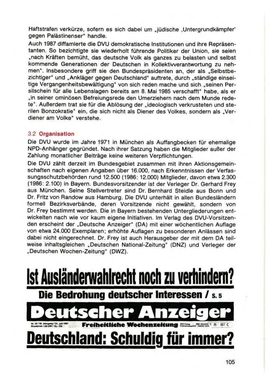 Seite 107 des Verfassungsschutzbericht 1987 Bayern