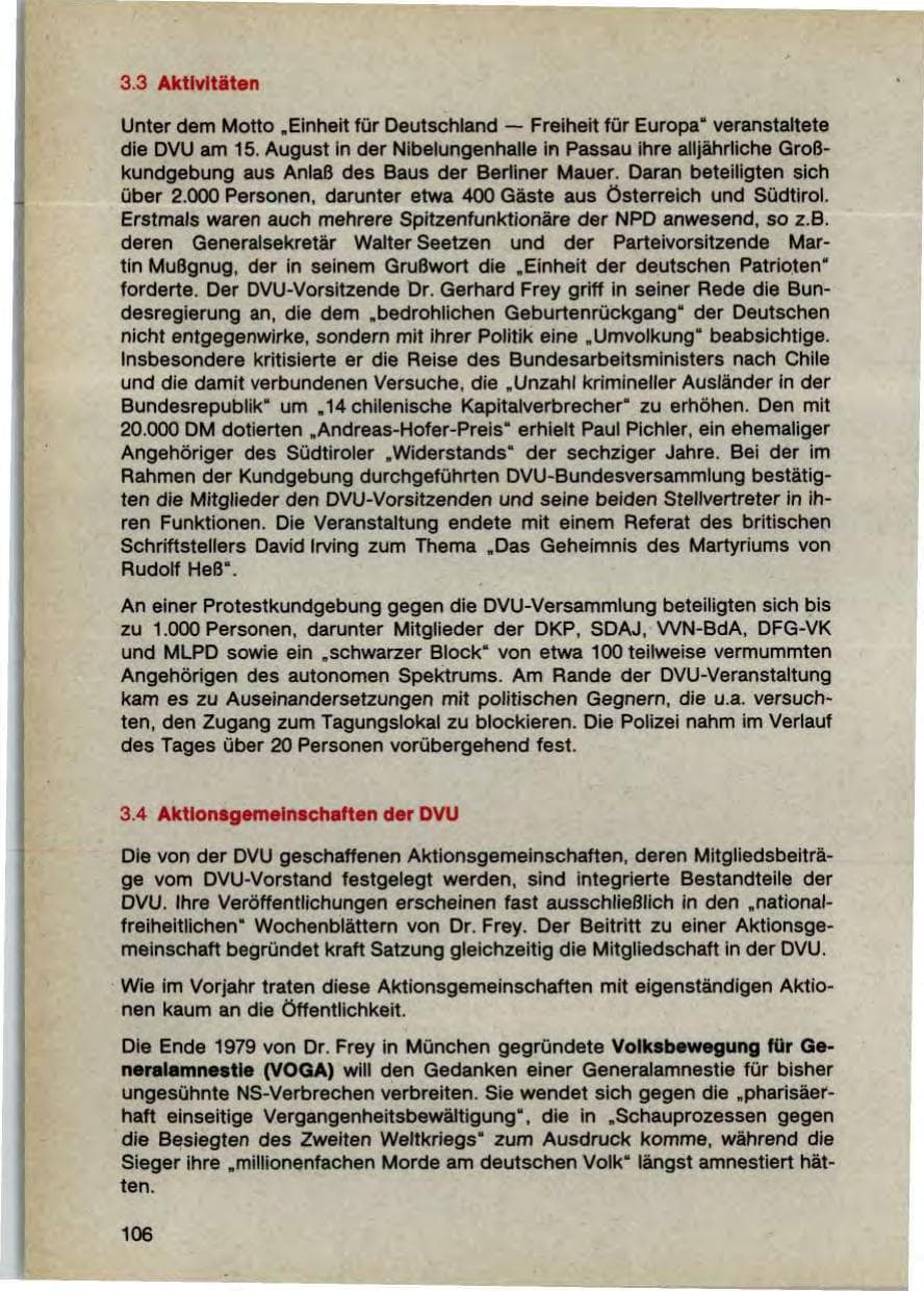 Seite 108 des Verfassungsschutzbericht 1987 Bayern