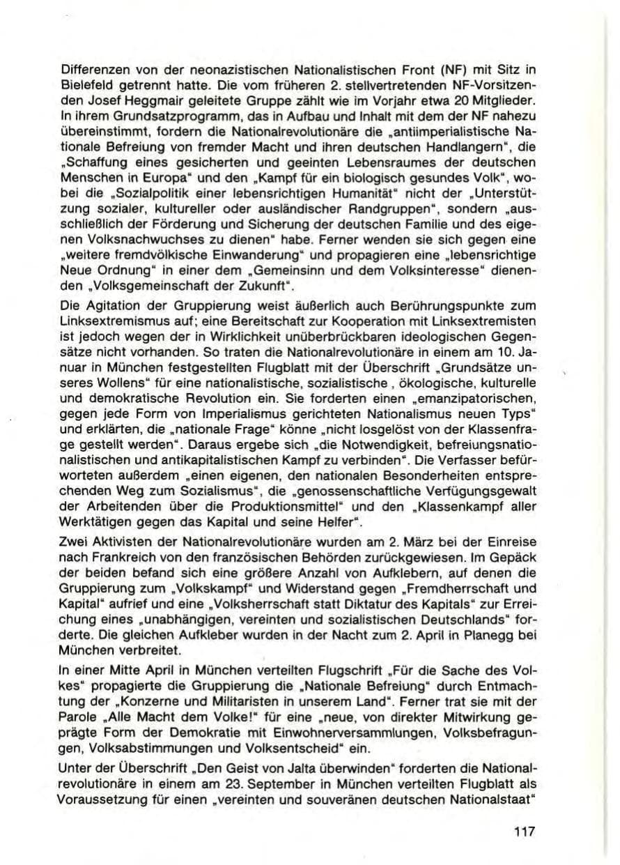 Seite 119 des Verfassungsschutzbericht 1987 Bayern