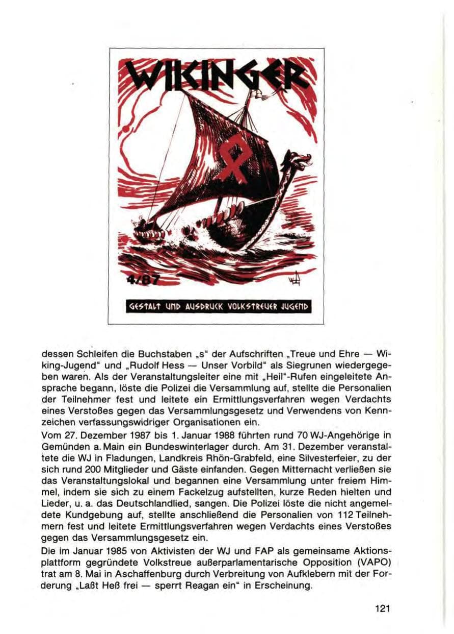 Seite 123 des Verfassungsschutzbericht 1987 Bayern