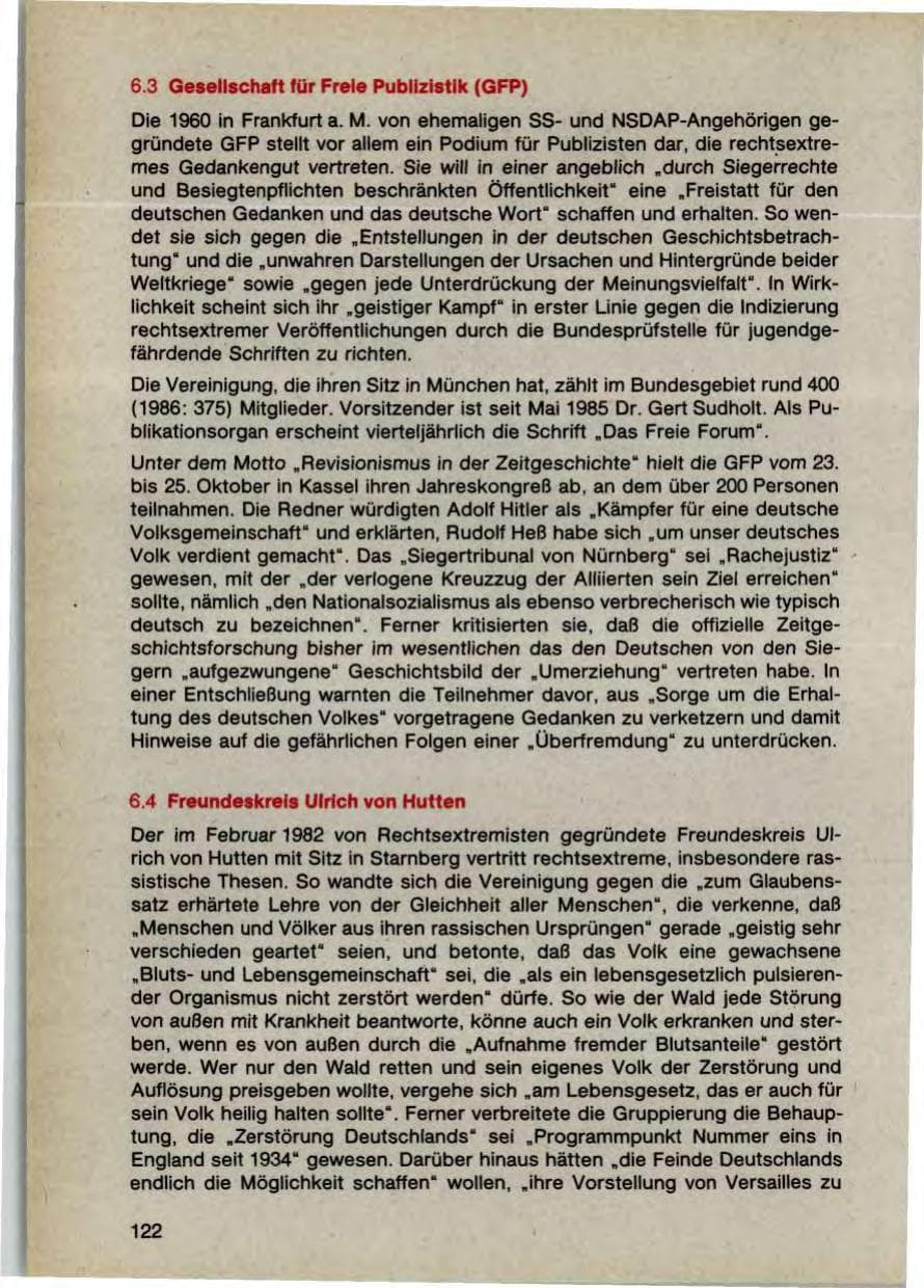 Seite 124 des Verfassungsschutzbericht 1987 Bayern