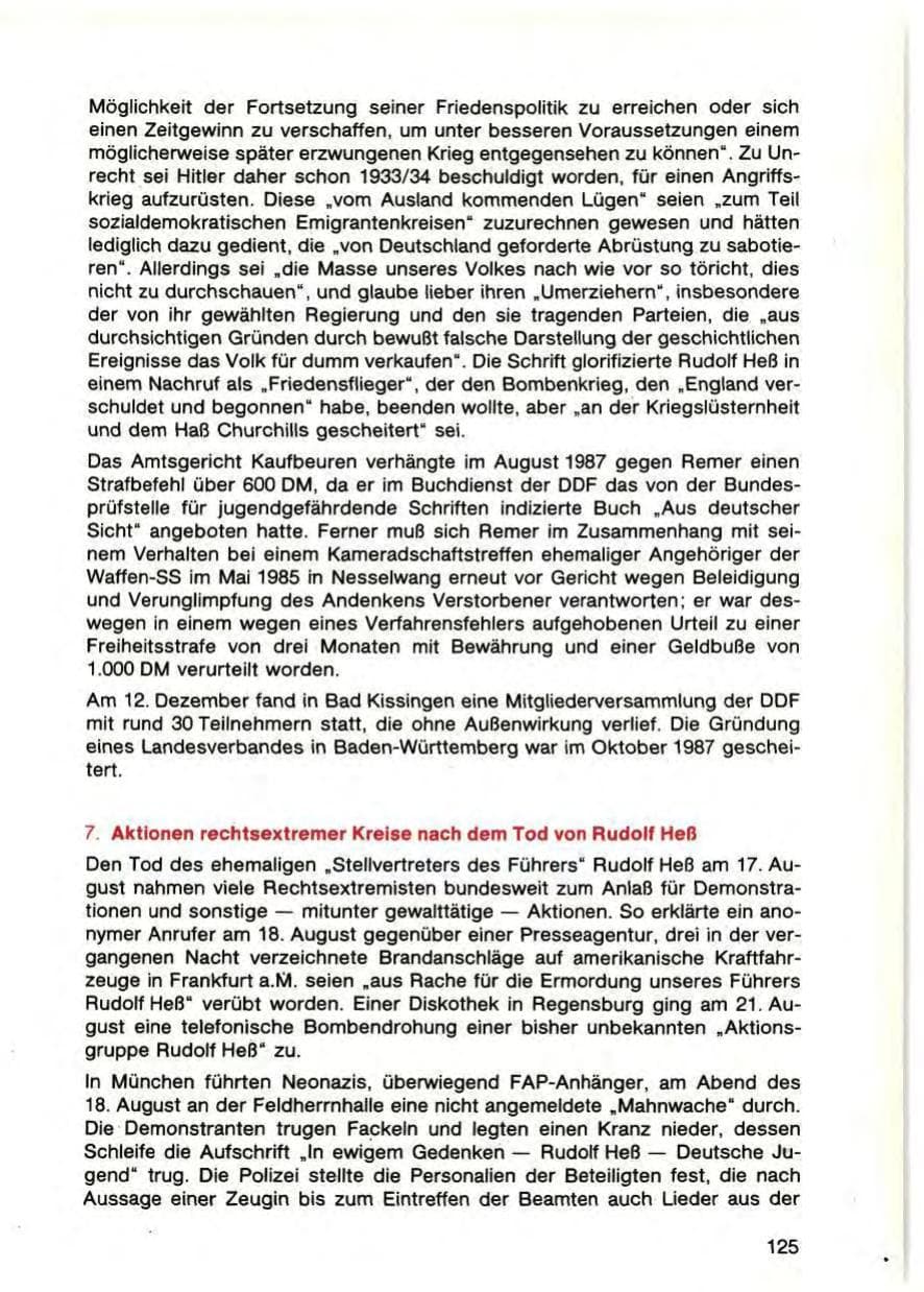 Seite 127 des Verfassungsschutzbericht 1987 Bayern
