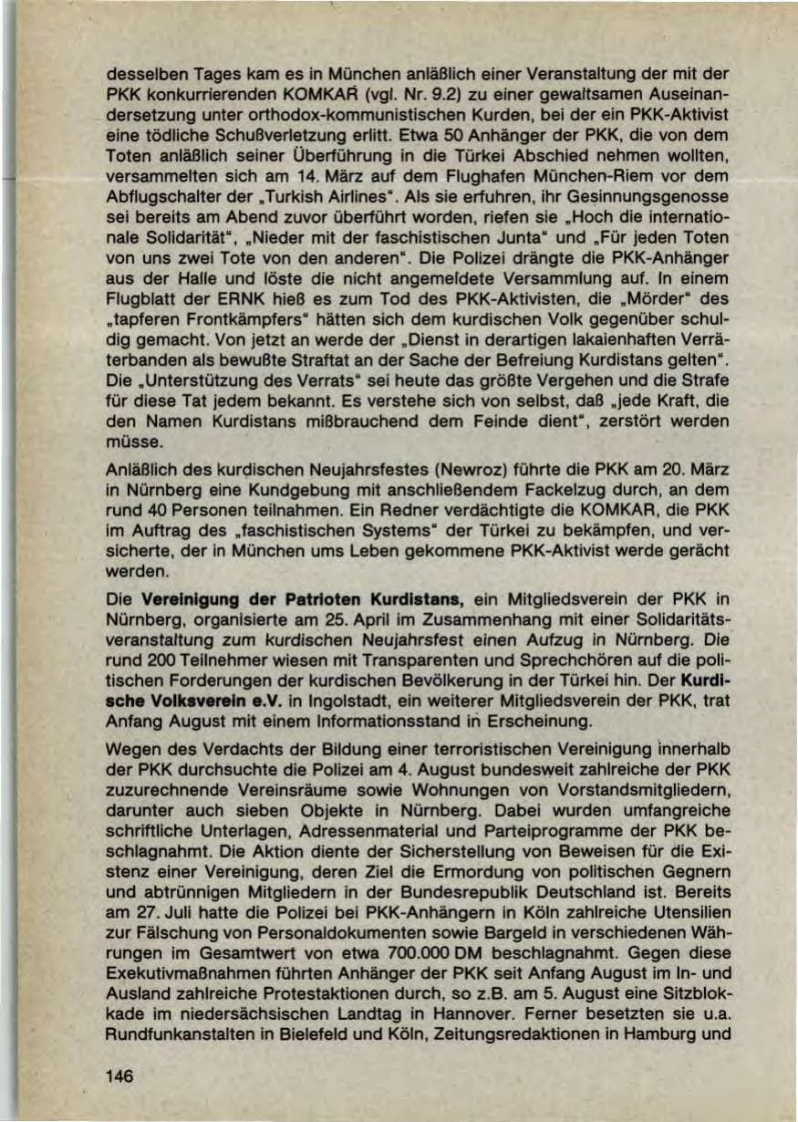 Seite 148 des Verfassungsschutzbericht 1987 Bayern