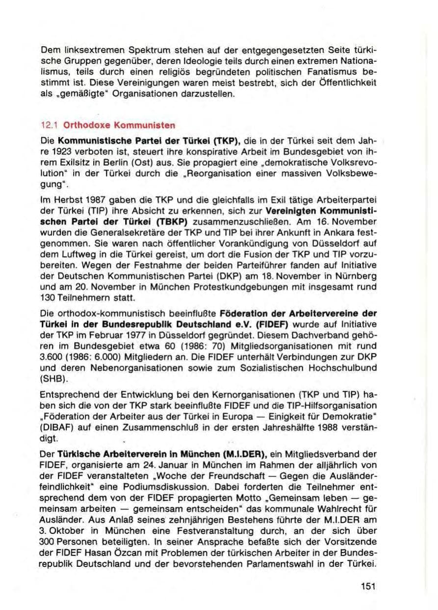 Seite 153 des Verfassungsschutzbericht 1987 Bayern